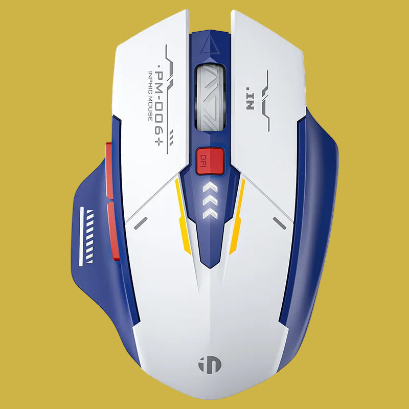 Mecha Edition 2.4G Wireless Mouse Silent Rechargeable Mouse Type-C LED Light Mouse for Computer PC Laptop Office Gaming